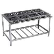 Fogão Industrial Stori Premium 8 Bocas 30x30 M16 Aço Inox 430 Metalmaq Fogão Industrial Stori Premium 8 Bocas 30x30 M16 Aço Inox 430 Metalmaq