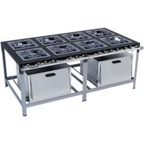 Fogão Industrial Stori Premium 8 Bocas 40x40 2 Fornos M20 Pintado Metalmaq Fogão Industrial Stori Premium 8 Bocas 40x40 2 Fornos M20 Pintado Metalmaq