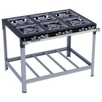 Fogão Industrial Stori Premium M15 6 Bocas 30x30 P6,5 Pintado Metalmaq Fogão Industrial Stori Premium M15 6 Bocas 30x30 P6,5 Pintado Metalmaq