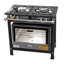Fogão Industrial Tradicional 30x30 Baixa Pressão 2 Bocas com Forno Itajobi