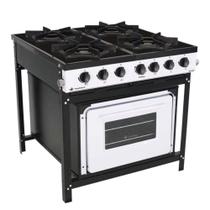 Fogão Industrial Venâncio Bravo a Gás 4 Bocas com Forno Branco Esmaltado BR4BFBR Fogão Industrial Venâncio Bravo a Gás 4 Bocas com Forno Branco Esmaltado BR4BFBR