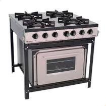 Fogão Industrial Venâncio Bravo a Gás 4 Bocas com Forno Cinza Esmaltado BR4BF Fogão Industrial Venâncio Bravo a Gás 4 Bocas com Forno Cinza Esmaltado BR4BF