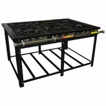 Fogão Industrial Venâncio Maxi 6 Queimadores Em Aço Carbono A Gás M6 15278 Fogão Industrial Venâncio Maxi 6 Queimadores Em Aço Carbono A Gás M6 15278