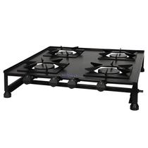 Fogão Indutrial 4 Bocas de Mesa Aço Carbono a gás 79x80cm Metvisa - FGIM4BL