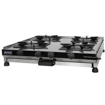 Fogão Indutrial 4 Bocas de Mesa Inox a gás 79x80cm Metvisa - FGIM4B