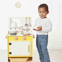 Fogão Infantil Madeira Janod Brinquedo Educativo Completo com 10 Acessórios