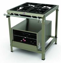 Fogão Inox 4 Queimadores Simples (c/ Registro p/ Forno) PMI-400N - Progás