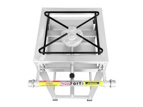 Fogão Inox Industrial Caulim ECO 1 Boca 30x30 Gás Alta Pressão