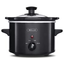 Fogão lento BELLA de 1,5 Qt portátil ajustável preto