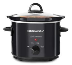 Fogão lento Elite Gourmet MST-350B 3L de temperatura ajustável preta