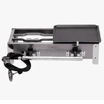 Fogao Macarico 2 Bocas 1/2 Chapa