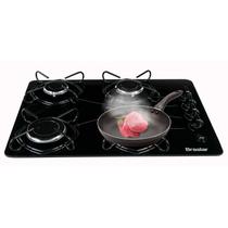 Fogão Mesa Cooktop Vidro 4 Bocas A Gás Bivolt 127v/220v