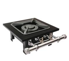 Fogão Mesa Luxo Aço 304 43x52x20 1 Boca 1Queimador Duplo Perfil 6,5 Metalmaq
