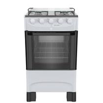 Fogao Mueller 4 Bocas Branco Mesa de Inox com Acendimento Automático Bivolt (MFI4BB)