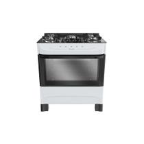 Fogão Mueller 5 Bocas com Mesa de Vidro e Acendimento Branco MFV5BB - Bivolt