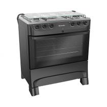 Fogão Mueller 5 Bocas MFI5BB Automático Mesa de Inox Forno 81,6 Litros