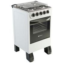 Fogão New Sirius 4 Bocas Manual Mesa em Inox Forno Easy Clean Braslar