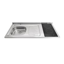 Fogão Pia 120x57,5cm Cuba N5-110 Esq./Cooktop Indução Direito Solo