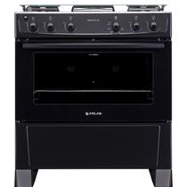 Fogao piso atlas 5 bocas monaco plus preto c/ forno 86,5 litros