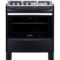 Fogao piso atlas gas 5 bocas new fastcook preto c/ forno 86,5l 300001153