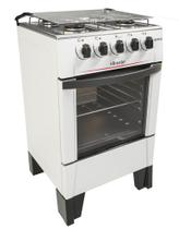 Fogao piso braslar 4 bocas inox c/ forno 46,3l a gas branco new sirius