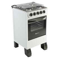 Fogao piso braslar 4 bocas inox c/ forno 46,3l a gas branco new sirius Fogao piso braslar 4 bocas inox c/ forno 46,3l a gas branco new sirius