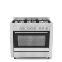 Fogao piso invita a gas/eletrico 90cm 5 bocas dual flame 4kw, forno eletrico c/ turb conveccao, i-fge-5q-90-xx-2gma