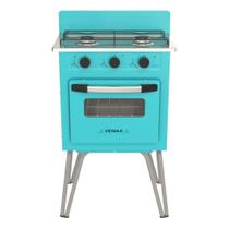 Fogão Portátil 2 Bocas Venax Gemini Vetrô a Gás GLP - Verde