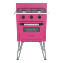 Fogão Portátil 2 Bocas Venax Gemini Vetrô a Gas Rosa