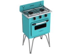Fogão Portátil 2 Bocas Venax Gemini Vetrô a Gas Verde Fogão Portátil 2 Bocas Venax Gemini Vetrô a Gas Verde