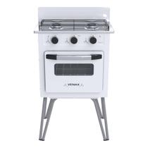 Fogão Portátil 2 Bocas Venax Gemini Vetrô Gas Glp Branco