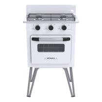 Fogão Portátil 2 Bocas Venax Gemini Vetrô Gas GLP Branco