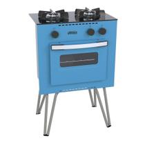 Fogão Portátil 2 Bocas Venax Mini Cook a Gás Azul Fogão Portátil 2 Bocas Venax Mini Cook a Gás Azul