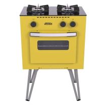 Fogão Portátil 2 Bocas Venax Mini Cook a Gás GLP - Amarelo