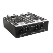 Fogão Portátil 4 Bocas Braslar Asiático com Mesa Inox Preto Fogão Portátil 4 Bocas Braslar Asiático com Mesa Inox Preto