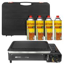 Fogão Portatil a Gas Nautika Magus 3x1 Flex Fuel + 4 TubeGas