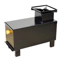 Fogão Portátil a Lenha Campeiro 1 Boca Aço Carbono Grafite Ouro Minas