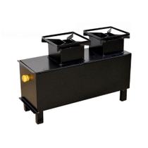 Fogão Portátil A Lenha Campeiro Em Aço 02 Boca 50X35X18Cm Fogão Portátil A Lenha Campeiro Em Aço 02 Boca 50X35X18Cm