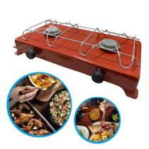 Fogão portátil Camping Duas Bocas Gás Forno Fogareiro Caminhoneiro Viag Acampamento Vermelho - Jolly Fogão portátil Camping Duas Bocas Gás Forno Fogareiro Caminhoneiro Viag Acampamento Vermelho - Jolly