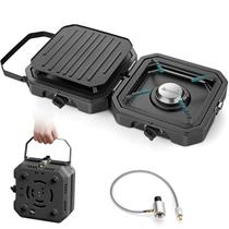 Fogão Portátil Gonex 2 Burner 16.000 BTU Dobrável Preto