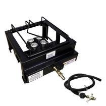 Fogão Portátil Industrial 1 Boca Alta Pressão Com Mangueira