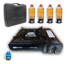 Fogão Portátil Nautika Frontier Fogareiro + Kit 4 Lata Gás Fogão Portátil Nautika Frontier Fogareiro + Kit 4 Lata Gás