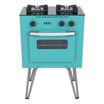Fogão Portátil Venax Mini Cook 2 Bocas a Gas Verde