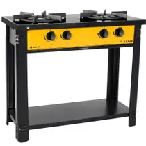 Fogão Profissional 2 Bocas Venâncio Linha Bravo Amarelo BR2BAM