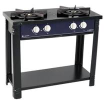 Fogão Profissional 2 Bocas Venâncio Linha Bravo Azul com Espera para Forno