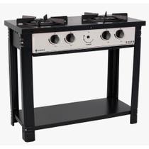Fogão Profissional 2 Bocas Venâncio Linha Bravo Grafite com Espera para Forno
