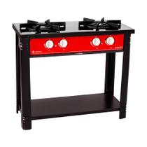 Fogão Profissional 2 Bocas Venâncio Linha Bravo Vermelho Intenso Br2bvr