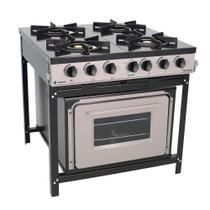 Fogão Profissional 4 Bocas Venâncio Linha Bravo com Forno