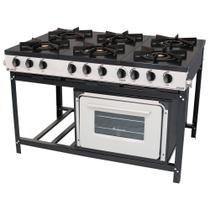 Fogão Profissional 6 Bocas Venâncio Linha Bravo com Forno