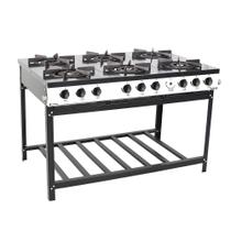 Fogão Profissional Venâncio 6 Bocas Linha Bravo Branco BR6BBR